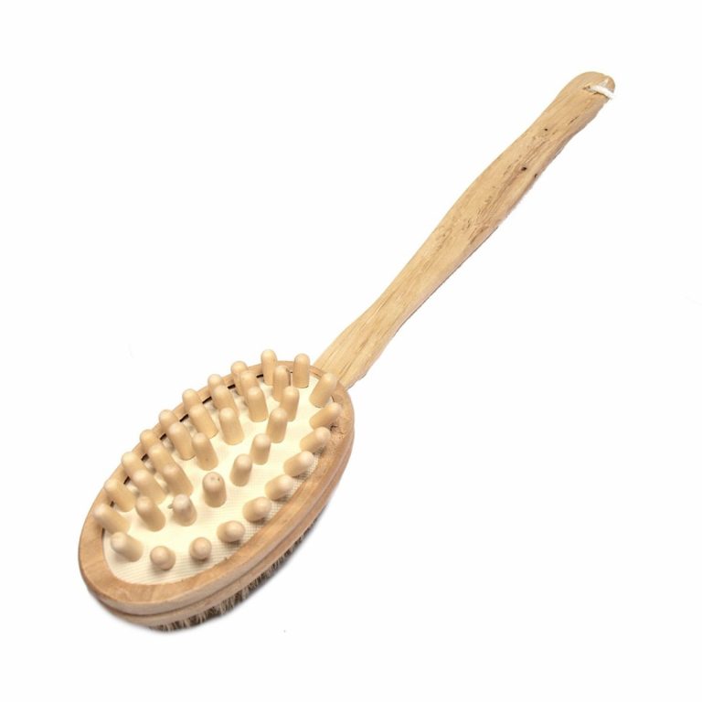 щетка двойная овальная с натуральной щетиной