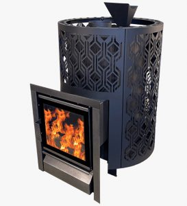 Печь-камин Берёзка «Народная» 26 (aisi430) Закрытая каменка