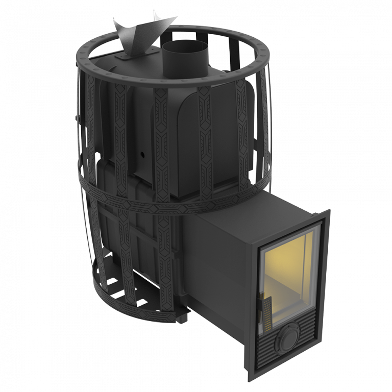 Печь-камин Берёзка «Воевода» 20 Д-2 (Сетчатый кожух, ЗК)