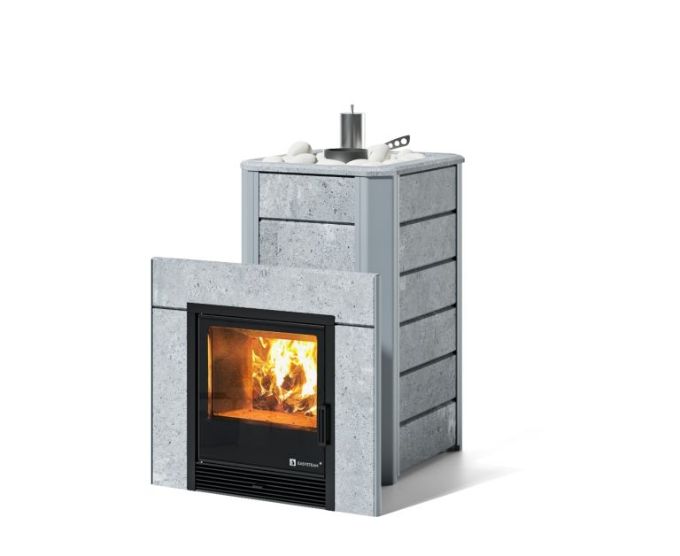 Печь EASYSTEAM «Ялта» 15 в облицовке из камня