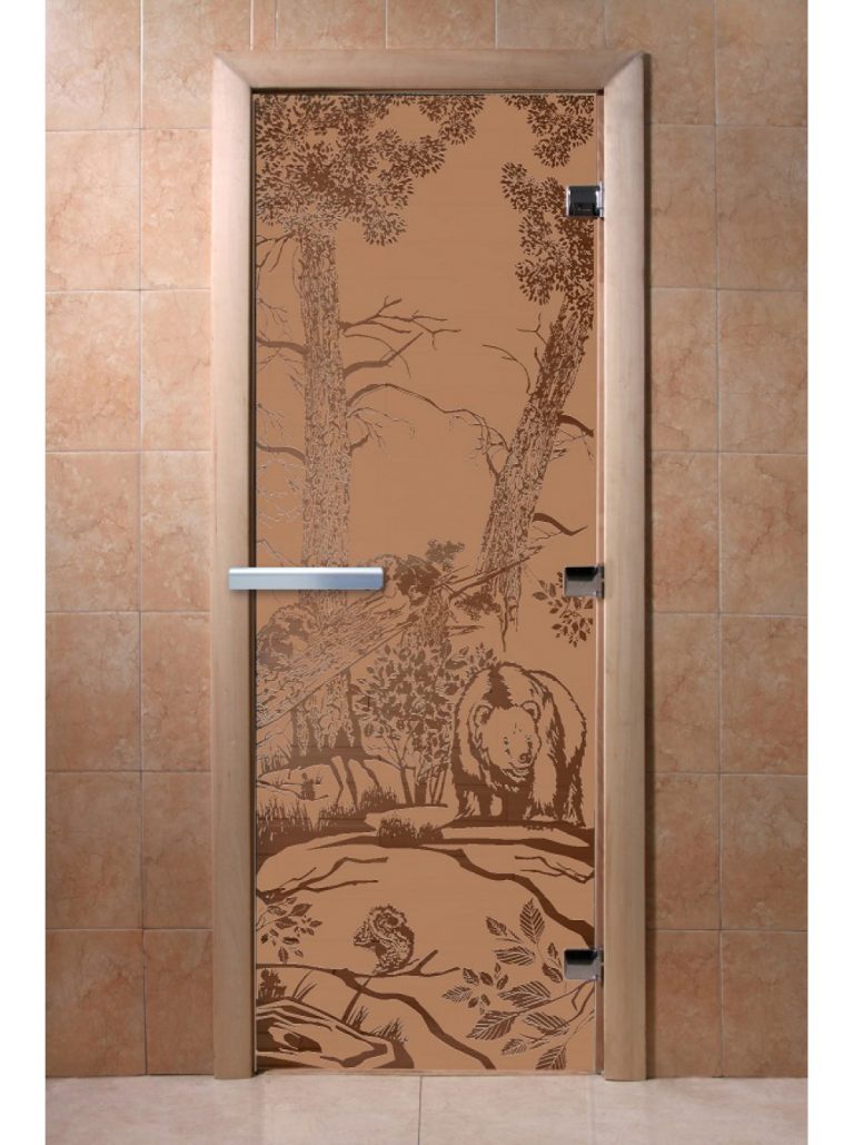 Дверь Doorwood «Мишки» Бронза матовая 1900х700