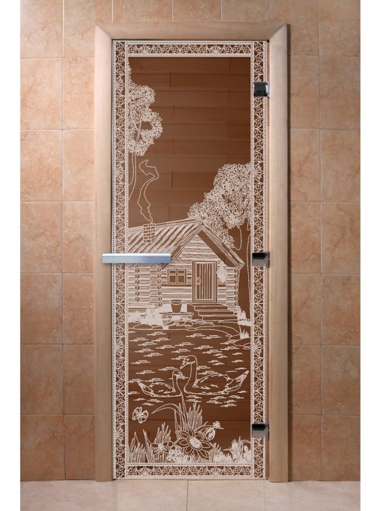 Дверь Doorwood «Банька в лесу» Бронза 1900х700