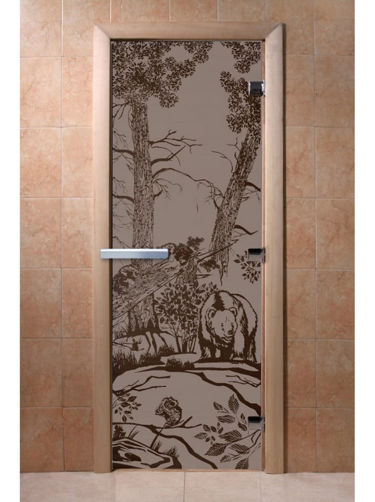 Дверь Doorwood «Мишки» Графит 1900х700