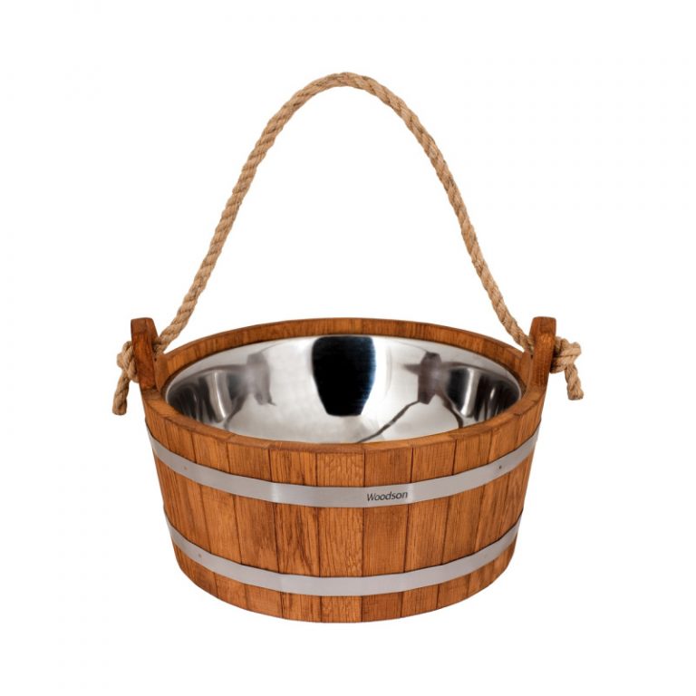 Шайка Woodson с нержавеющей вставкой, 7.5л, дуб