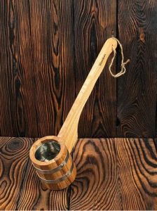 Черпак для бани Woodson с нерж. вставкой 0.34л, дуб