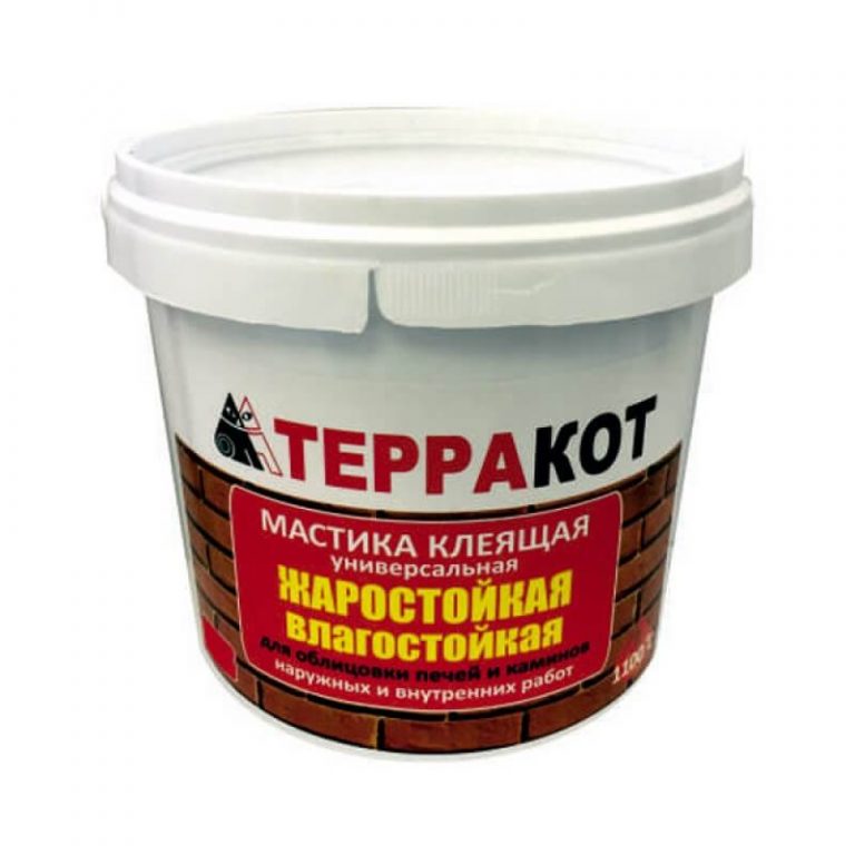 Мастика клеящая (1.5кг) влагостойкая, жаростойкая «Терракот»
