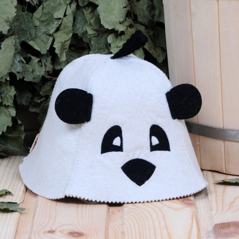 Шапка малая «Панда» с ушками, войлок
