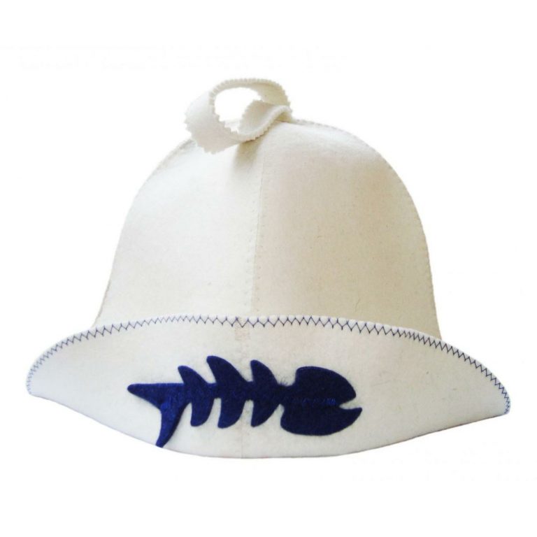 Набор для бани и сауны «Рыбак» (коврик, шапка, рукавица) в косметичке