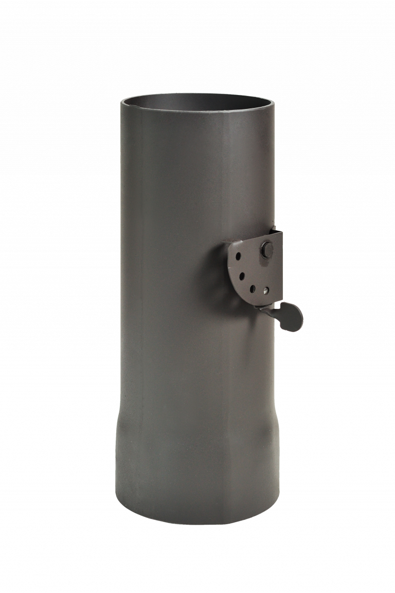 Дымоход стартовый с шибером 0.3м Ф115 «Антик» (черный)