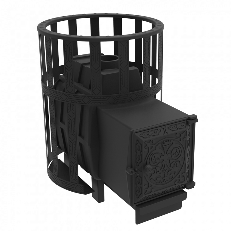 Печь чугунная Берёзка «Воевода» 15 (ДТ-3, сетч. кожух)