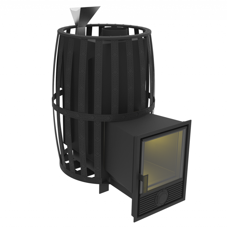 Печь-камин Берёзка «Витязь» 18 Д-1 (Сетчатый кожух)