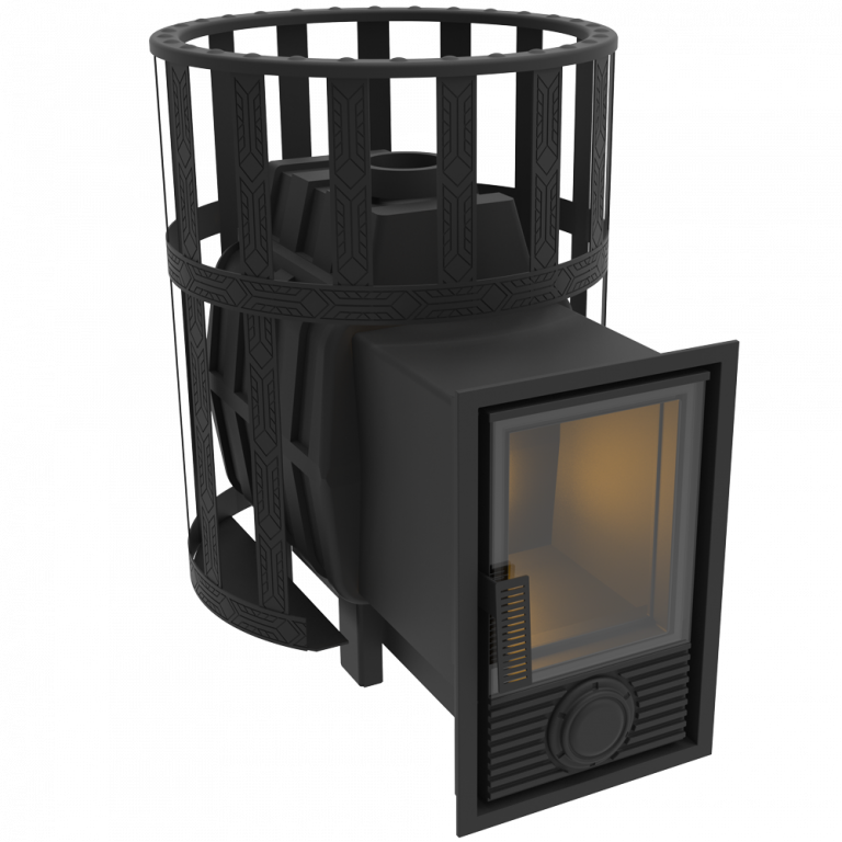 Печь-камин Берёзка «Воевода» 15 сетчатый кожух