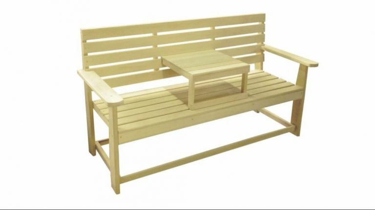 Скамейка 2х местная со столиком