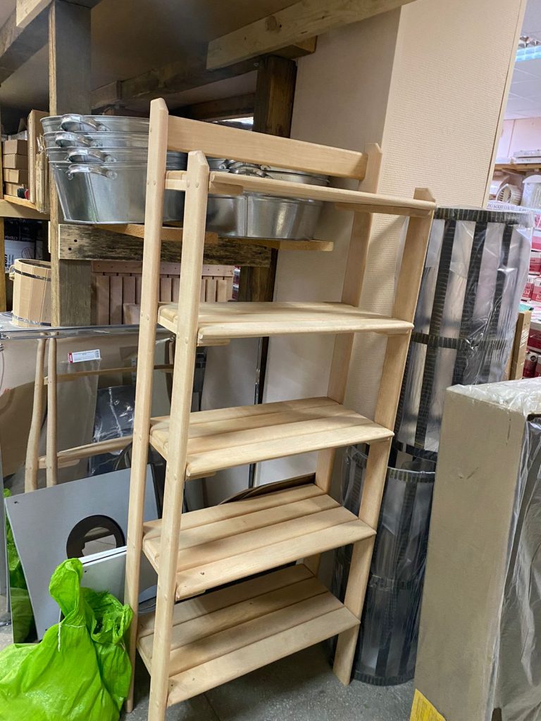 Этажерка прямая, 160х64х32, ольха