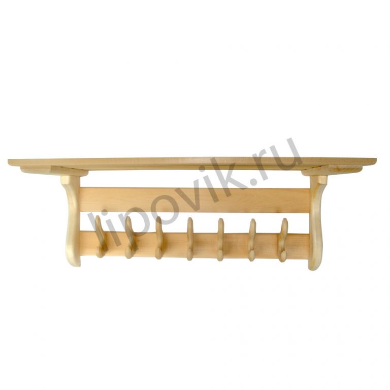 Полка вешалка 5 крючков