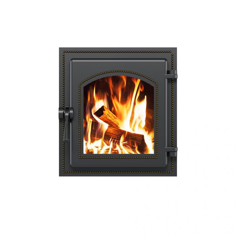 Дверка ВЕЗУВИЙ каминная 270 (Бронза) 280х250