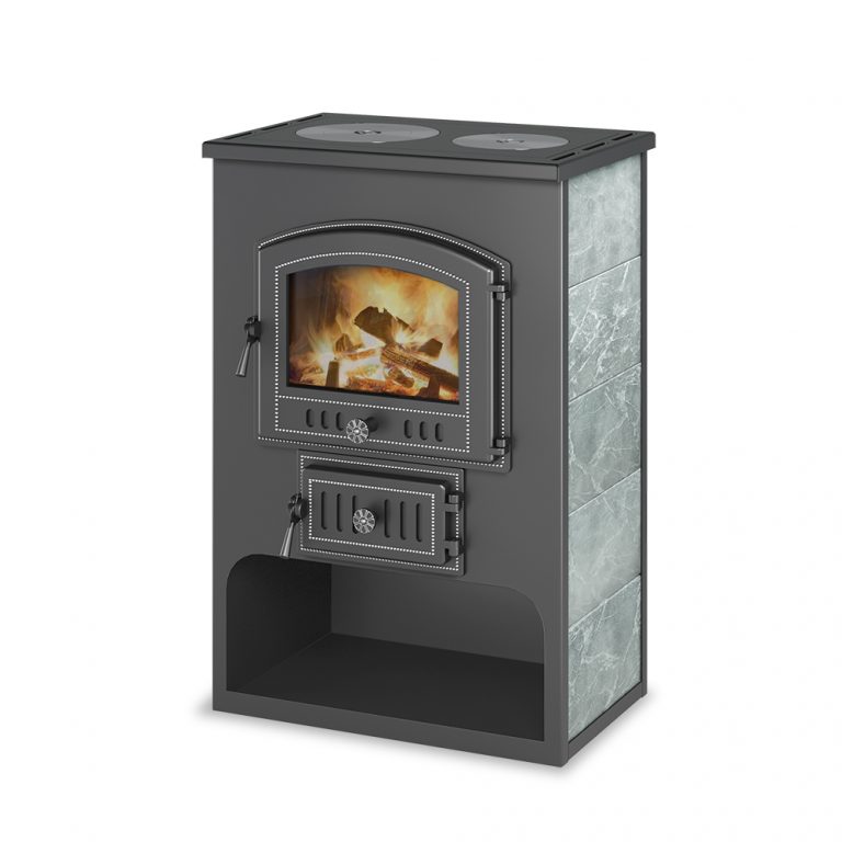 Печь камин Везувий ПК-03 (224) с плитой «Везувий В3» талькохлорит 12квт (200м3) Ф150мм