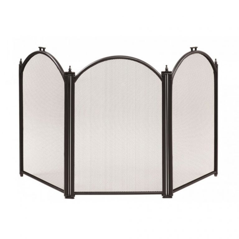 экран каминный С03011ВК (3 секции, 60х95см, черный)