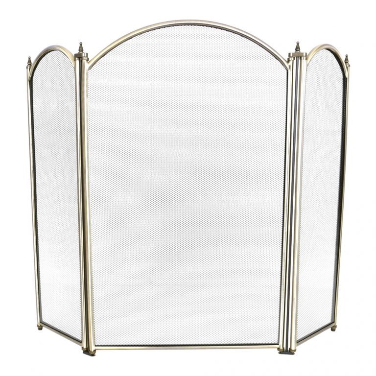 экран каминный C030026AB (3 секции, 68х80см, ант. латунь)