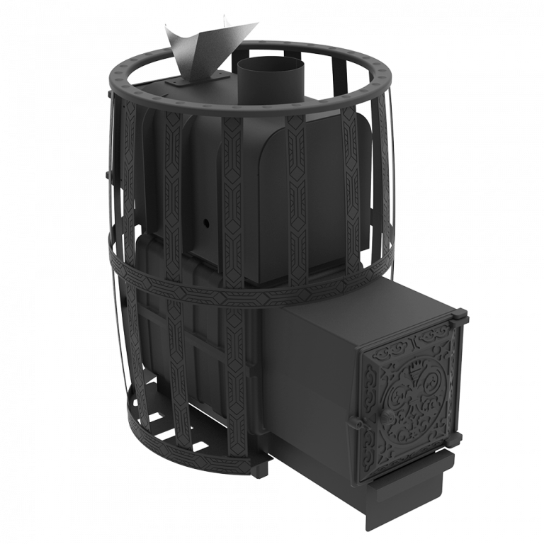 Печь чугунная для бани Воевода 20 (ДТ-4, сетчатый кожух) ЗК