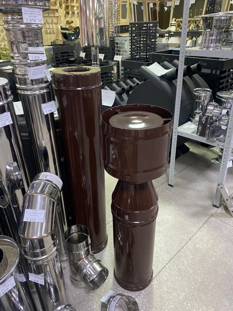 Сэндвич 1м (0.8мм + нерж ) (коричневый) (Ф110х200)