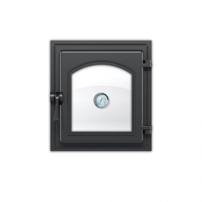 Дверка Везувий 270 с термометром (Антрацит)