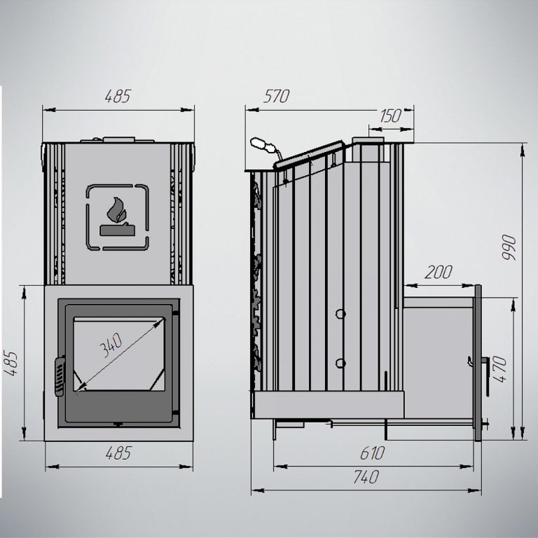 Терма Каменка Мини удл. топка