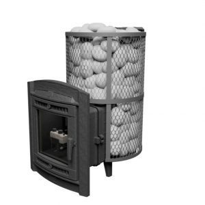 Печь банная «Атмосфера L» сетка нержавейка с газовой горелкой