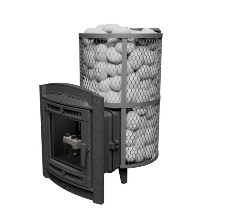 Печь банная «Атмосфера L» сетка нержавейка с газовой горелкой