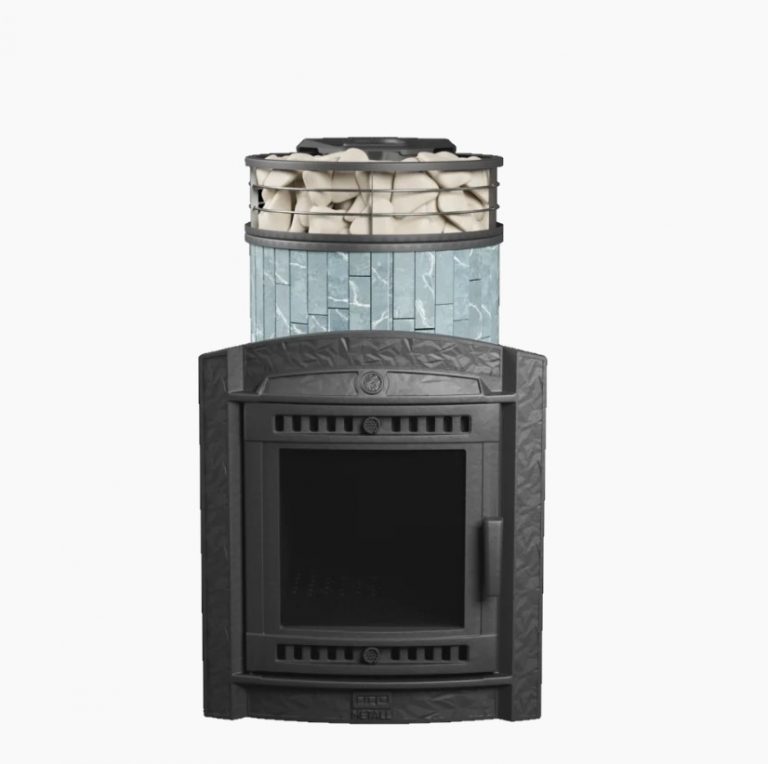 Печь для бани Атмосфера L в облицовке Ламели Талькохлорит