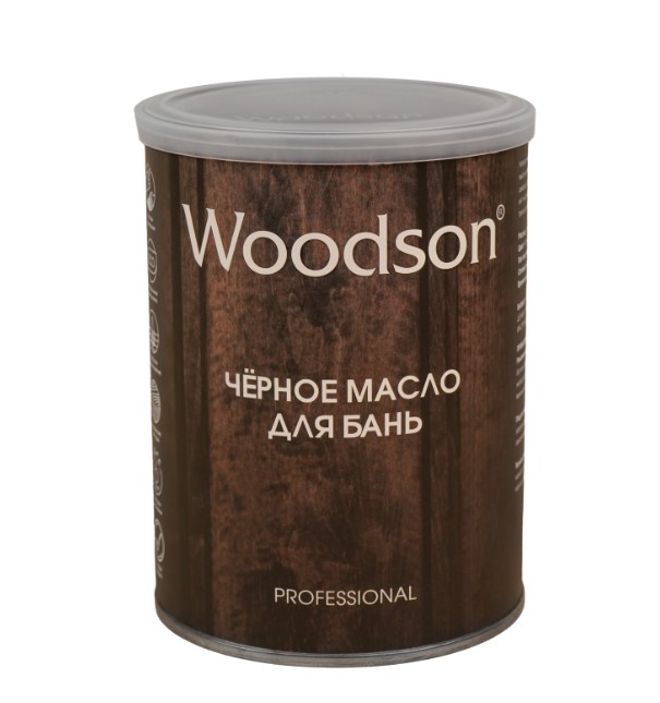 Черное масло для защиты древесины Woodson (баня) 0.8л
