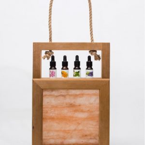 Полка для масел из термолипы и розовой соли 36х25см