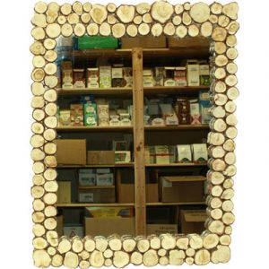 Зеркало из можжевельника 90х60см 3Д